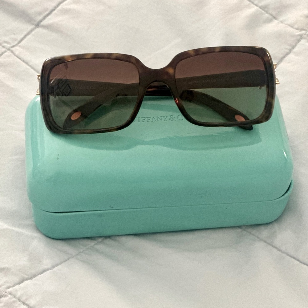 Tiffany & Co TF 4047-B 8015/3B Sunglasses Brown Havana w/ Swarovski Crystals